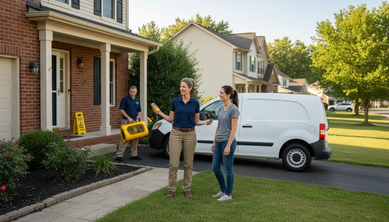 Residential water damage restoration in Harrod, OH
